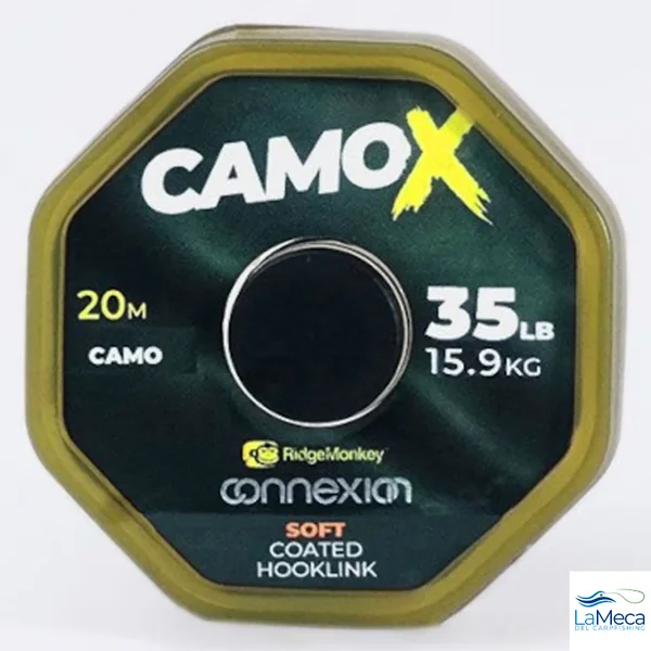 RIDGEMONKEY CONNEXION CAMO X SOFT COATED HOOKLINK 35lb