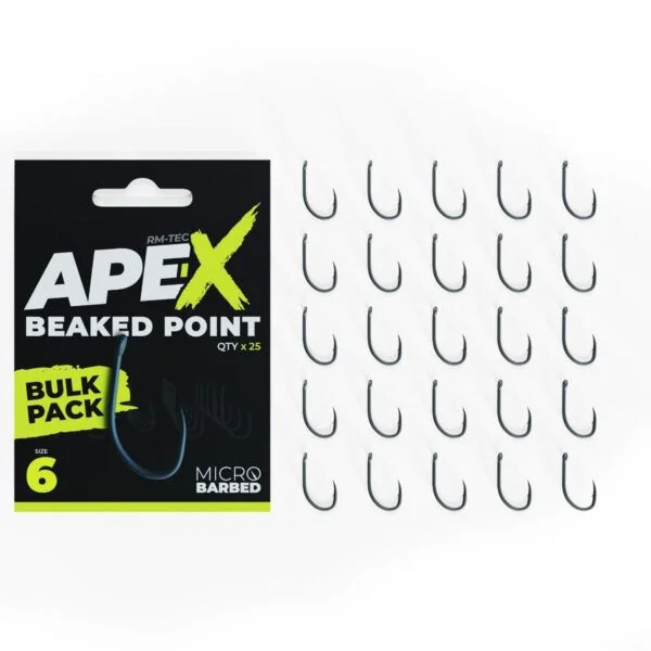 RidgeMonkey Pack 25uds Ape-X Beaked Point Barbed Bulk Nº6