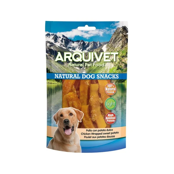 SNACK POLLO CON PATATA DULCE 100 gr. Arquivet