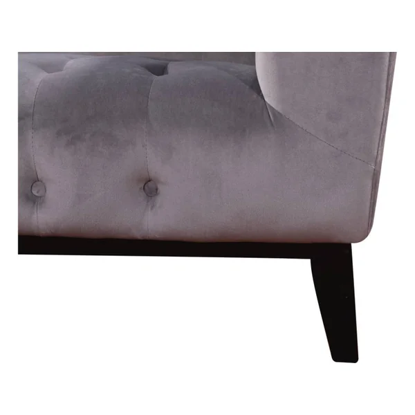 Sofa aus Samt "Vanessa" - 3-Sitzer - Hellgrau - Imagen 6