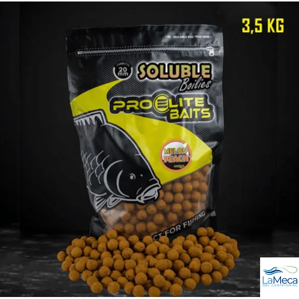 SOLUBLE BOILIES 20MM MELON & PEACH 3,5 kg ? PRO ELITE BAITS