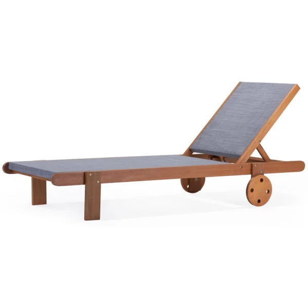 Sonnenliege aus Tropenholz "Saigon" - Maple - Grau