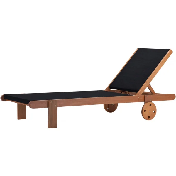 Sonnenliege aus Tropenholz "Saigon" - Maple - Schwarz