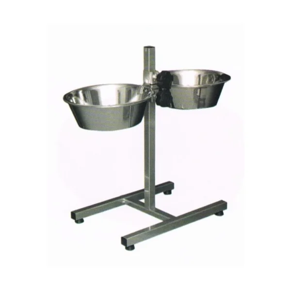 SOPORTE INOX.2 COMEDEROS 2,8 LTS.