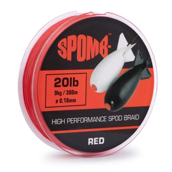Spomb Braid 300m 9kg/20lb Red 0.18mm