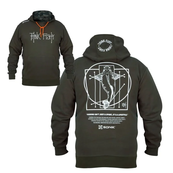 Sudadera con capucha - Think Fishy Art