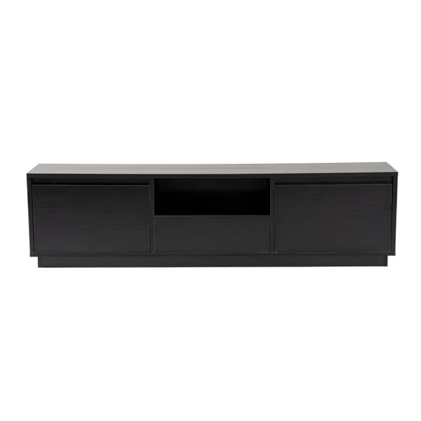 Suporte de TV em madeira "Vanguard" 160 x 30 x 42 cm - Madeira preta