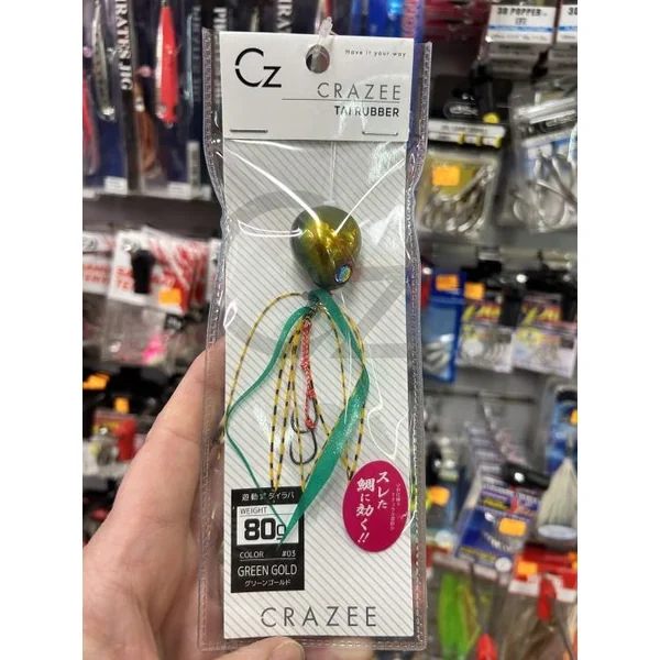 TAI RUBBER CRAZEE 80GR. GREEN GOLD" PESCA VERTICAL / JIGGING"