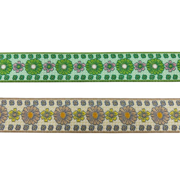 Tapacosturas Bordado Motivo Flores Jacquard