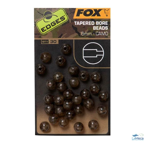 TAPERED BORE BEADS CAMO FOX 6 mm