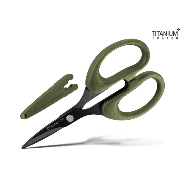 Tijeras Delphin BladeX Long Titan con hoja dentada