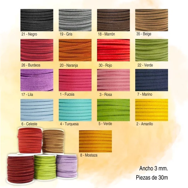 Tira de Antelina 3mm