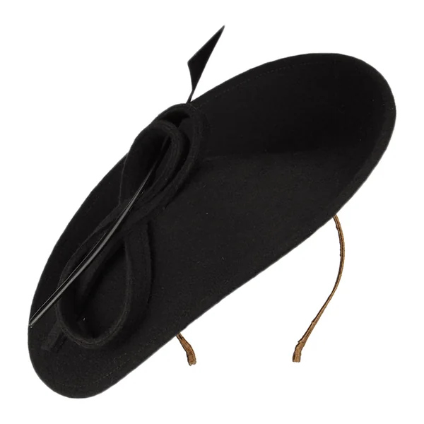 Tocado Athena Disc de lana de Whiteley - Negro