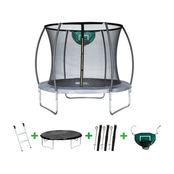 Trampolin Prestige "Jumper" 2,44 m mit Basketballkorb