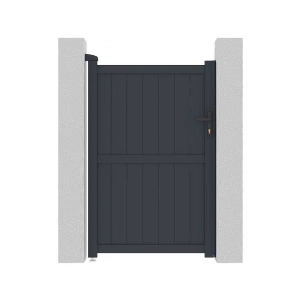 Tuinpoort tuindeur aluminium "Maurice" - 101,2 x 155,9 cm - Grijs