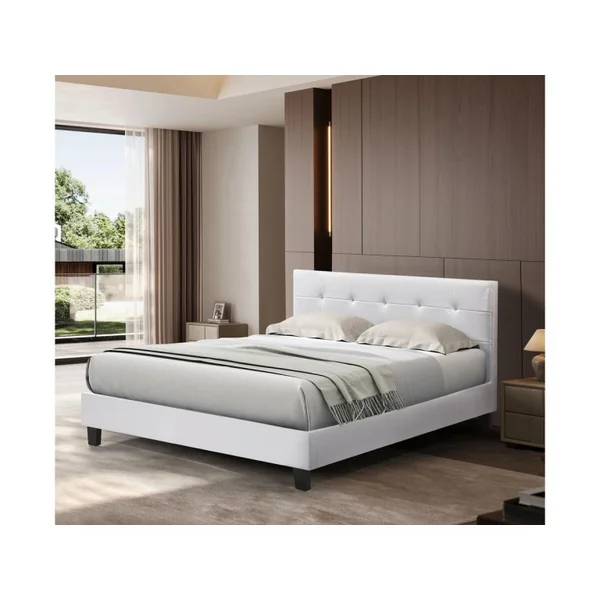 Tweepersoonsbed bed "Julia" - 140 x 190 cm - Wit - Imagen 2