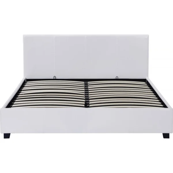 Tweepersoonsbed met opbergruimte bed "Carla" - 140 x 190 cm - Wit - Imagen 5