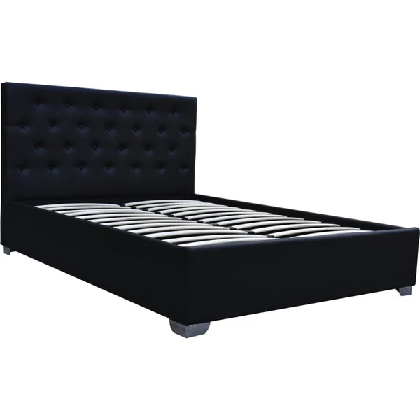 Tweepersoonsbed met opbergruimte "Tino" - 180 x 200 cm - Zwart