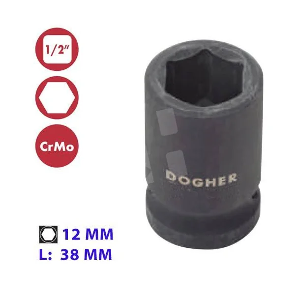 VASO IMPACTO HEXAGONAL 1/2" 12MM