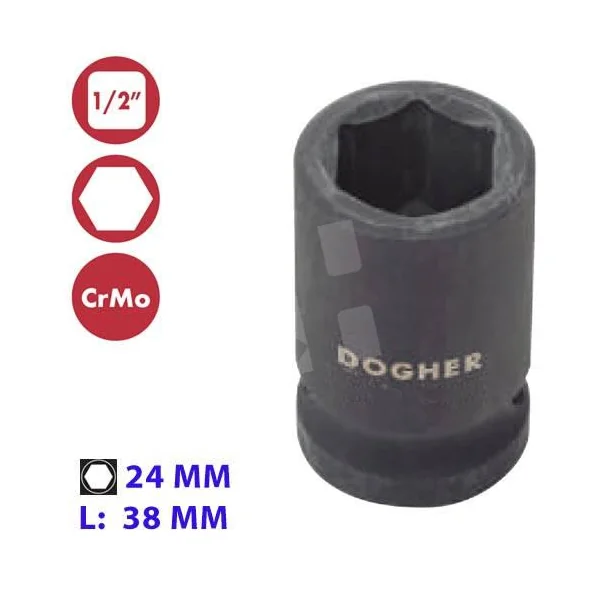 VASO IMPACTO HEXAGONAL 1/2" 24MM