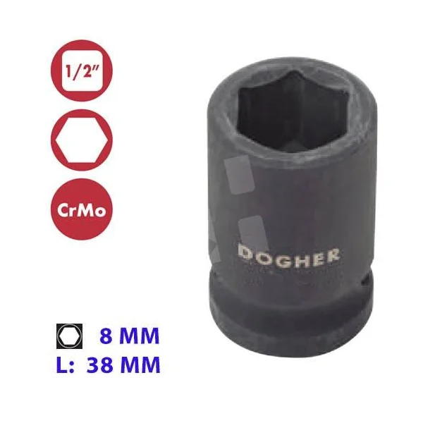 VASO IMPACTO HEXAGONAL 1/2" 8MM