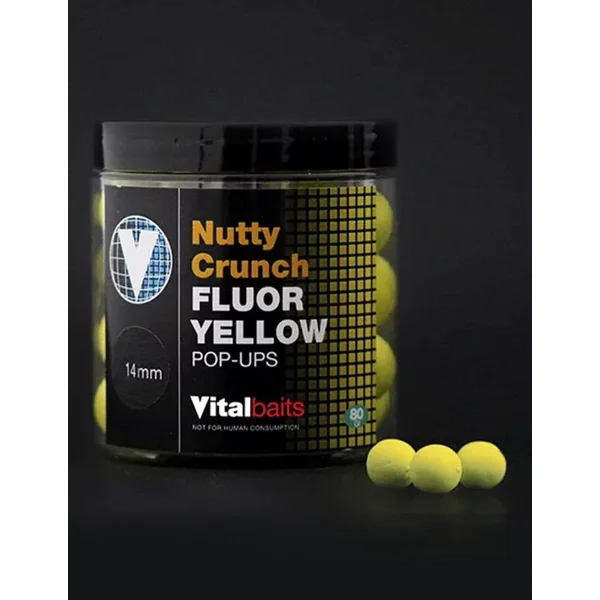 Vitalbaits Nutty Crunch Pop Up Fluor Yellow 14mm